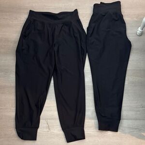 Black Athletic Jogger Pants - Pair